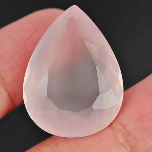 Rose Pink Quartz 34.61 Ct. Clean Pear Shape Natural Gemstone Unheated Brazil - Image 4 of 4
