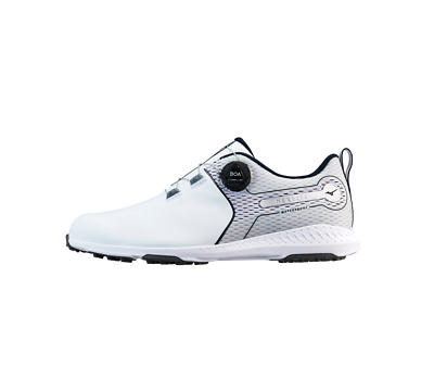 Mizuno NEXLITE GS SPIKELESS BOA White/Navy Golf Shoes 51GM2360 | eBay