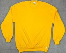 Russel Athletic Men's Vintage Yellow V Stitch Long Sleeve Sweatshirt Size XLT