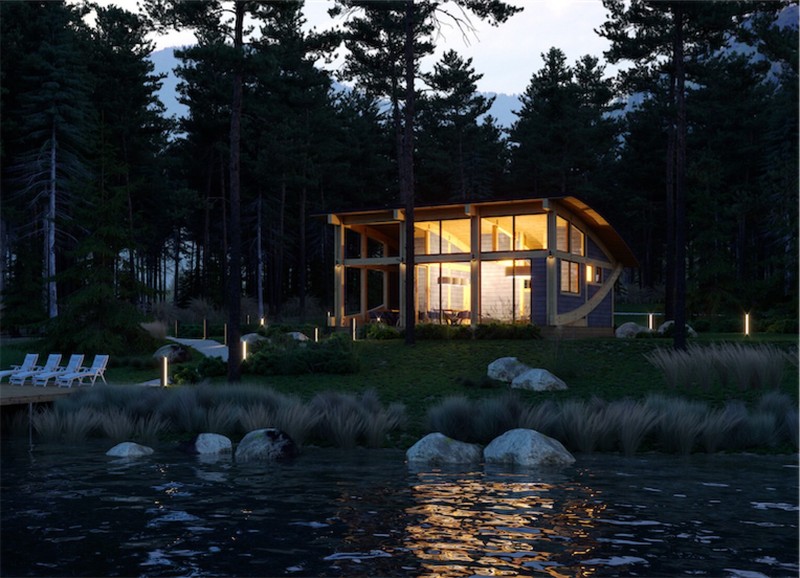 880 sq.ft TIMBER FRAME KIT #TF-82 ONE BEDROOM WOOD PREFAB DIY BUILDING HOUSE  - thumbnail 12