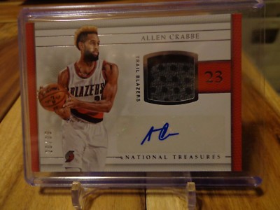 2016-17 PANINI NATIONAL TREASURES ALLEN CRABBE JERSEY AUTO /99 ! TRAILBLAZERS !