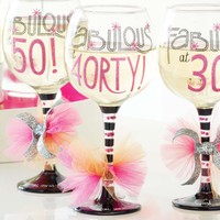 Mud Pie Fabulous At 40 Wine Glass , New, Free Shipping on sale Mud Pie Fabulous At 40 Wine Glass , New, Free Shipping on sale