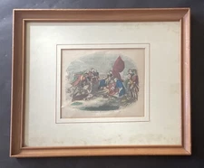 Antique Colored Engraving/Lithograph: "The Death Of General Wolfe”