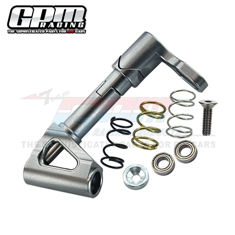 Poste de dirección de aluminio GPM con resortes y rodamientos para motocicleta KYOSHO 1/8 NSR500 Foto 3 de 4