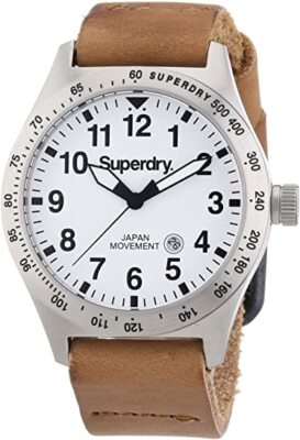 Superdry Triton Leather Strap Men's Watch SYG105TW