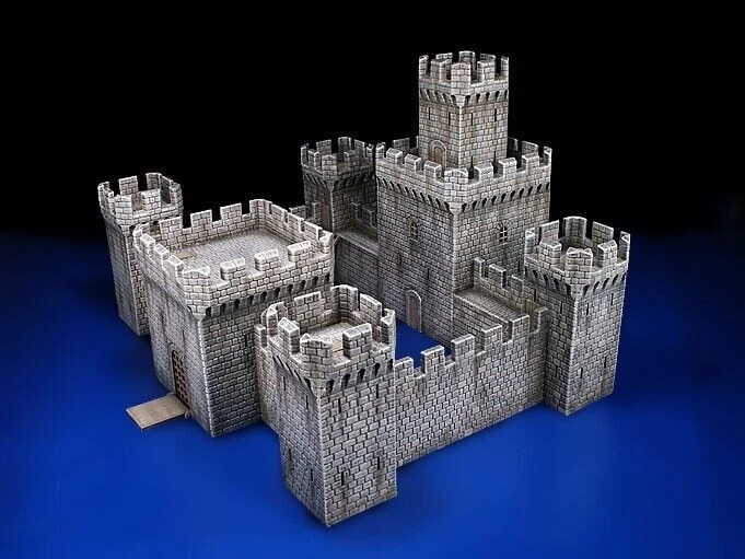 MINIART 1:72 KIT PLASTICA CASTELLO MEDIEVALE MEDIEVAL CASTLE   ART 72005 - Immagine 2 di 2