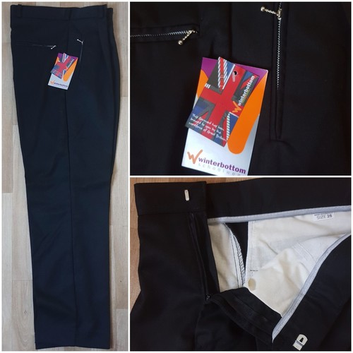 W28 L28 Winterbottom Black Schoolwear Trousers TEF3 Zip Pockets