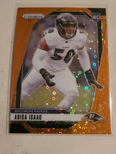 ADISA ISAAC 2024 Panini Prizm Football ORANGE DISCO PRIZM Rookie Card SP Ravens
