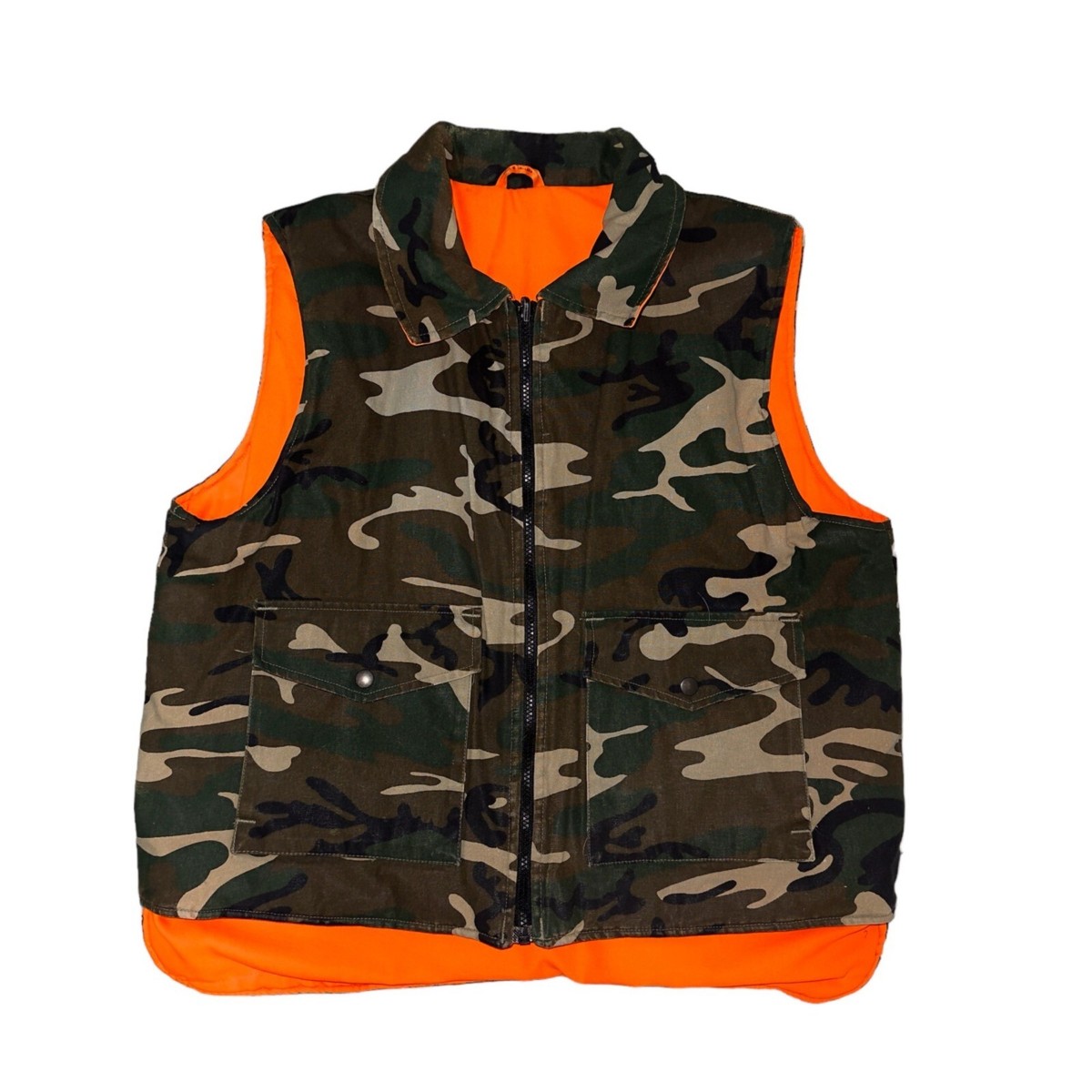 Sports Afield Vintage Camo Hunting Vest with Embroidered Deer