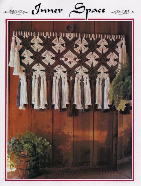 Vtg Macrame Curtain Valance Pattern Instructions Juliano's Hang It All Book 5