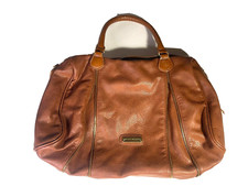 Steve Madden Burnt Orange Leather Top Zip Shoulder Bag/satchel