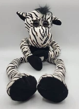 Rinco Zebra Plush Black White Stripe 2009 Stuffed Animal Toy Adjustable Arms Leg
