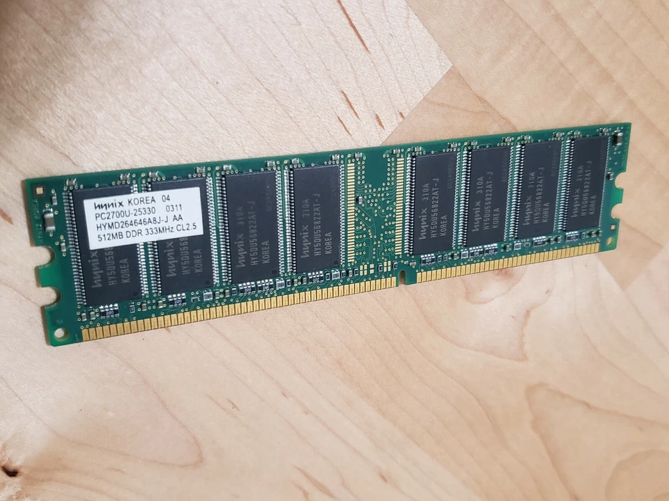 OEM Hynix PC2700U-25330 / HYMD264646A8J-J / 512MB DDR 333MHz CL2.5 - Image 4 of 4