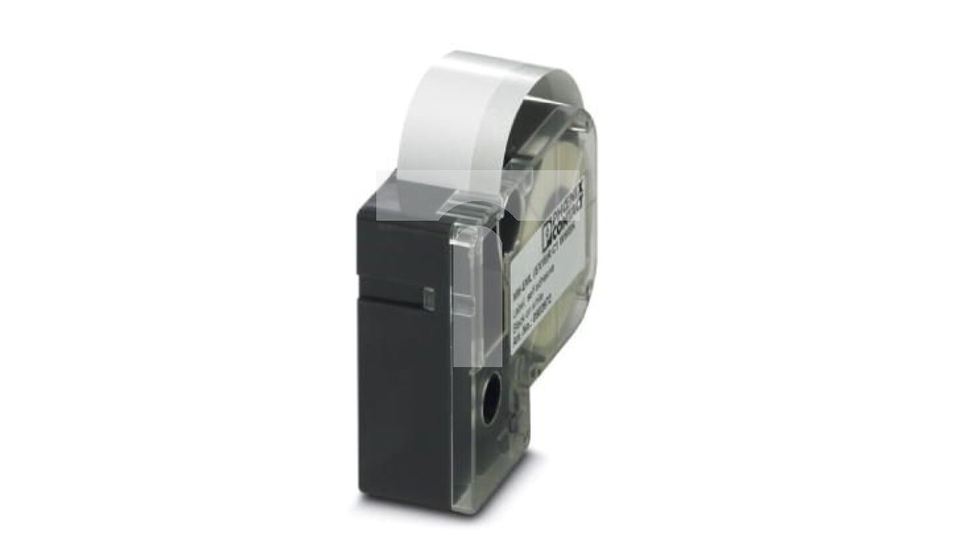 Continuous thermal label in a cassette white with black overprint 18mm MM /T2UK