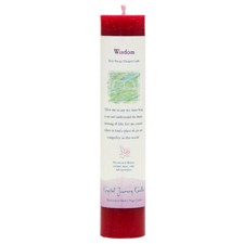 NEW Crystal Journey Herbal Magic WISDOM Candle - Reiki Charged 7" Pillar