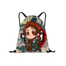 Anime Demon Slayer Kamado Tanjirou Backpack Schoolbag Teenagers cosplay bag