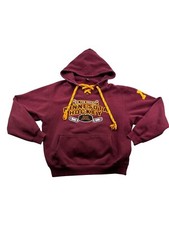 Minnesota Hockey Maroon Hoodie With Yellow Lace Accents & Logo #6148