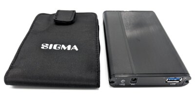 Sigma 6,4cm (2,5'') externes Festplattengehäuse HDD SSD SATA USB 3.0 Alu schwarz