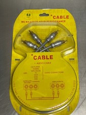 6FT METAL BODY 24K GOLD PLATED Dual RCA Male to Male Audio Cable