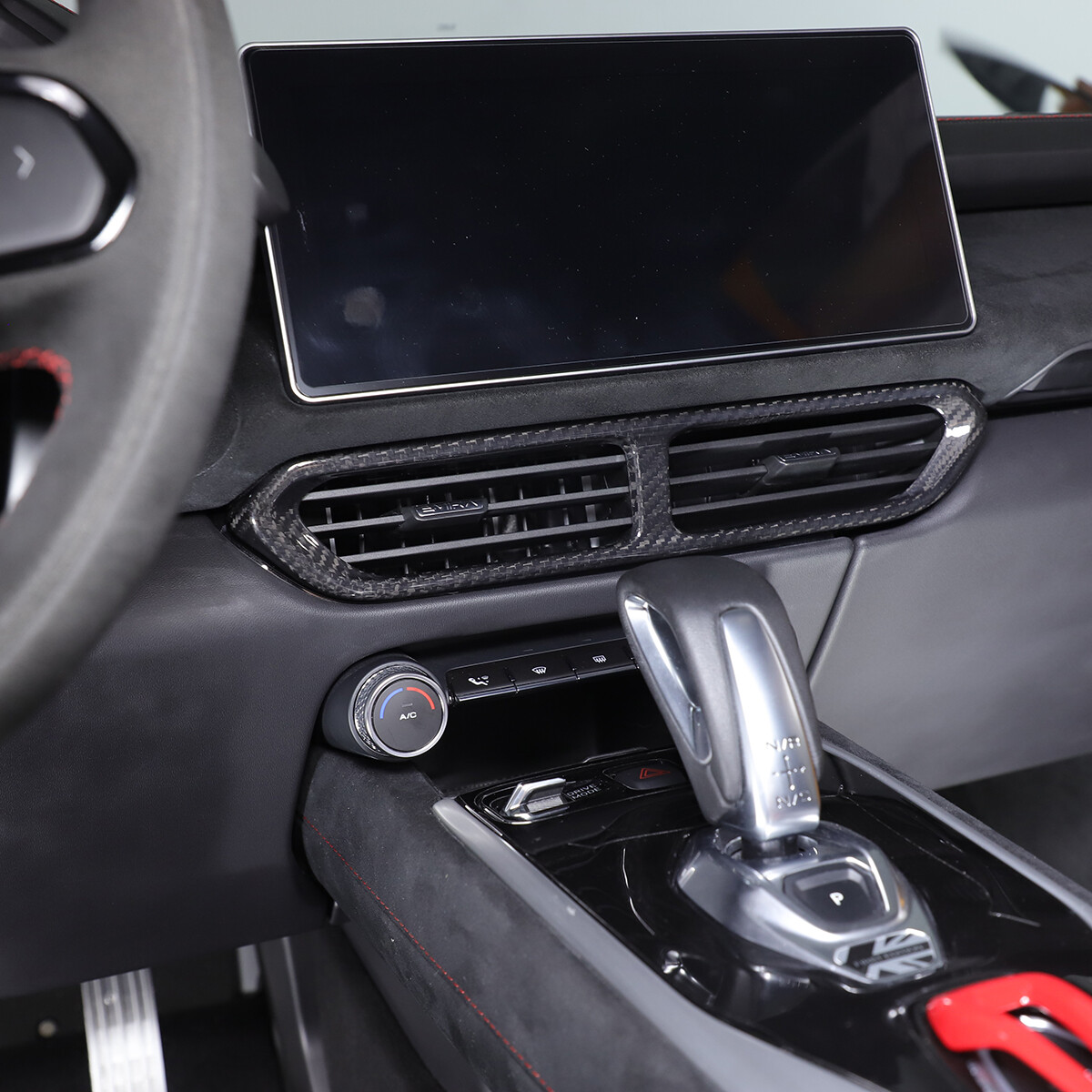 Real Carbon Fiber Center Console Air Vent Panel Trim For Lotus EMIRA 2021-25 US