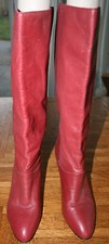 Vintage 80's 9 WEST Q-Jocelyn Brown Leather Pull On Slouch Disco Boots