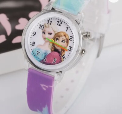 Frozen Elsa & Anna Light Up Purple Band Watch