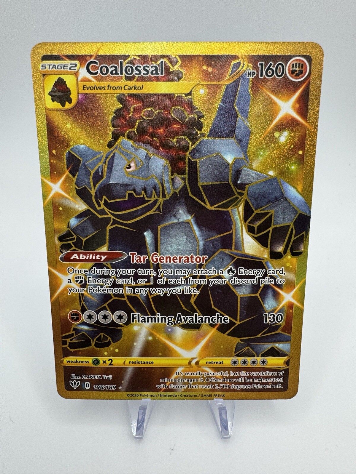 Coalossal - 198/189 - Darkness Ablaze - Secret Rare - NM