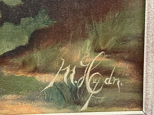 Antique American Primitive Fruit Still Life Oil Painting, By M Haydn - Picture 3 of 11