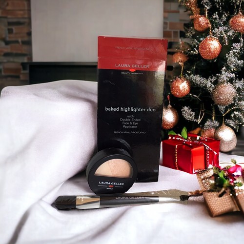 LAURA GELLER Baked Original Baked Highlighter Duo - French Vanilla/Portofino NIB - Picture 7 of 11