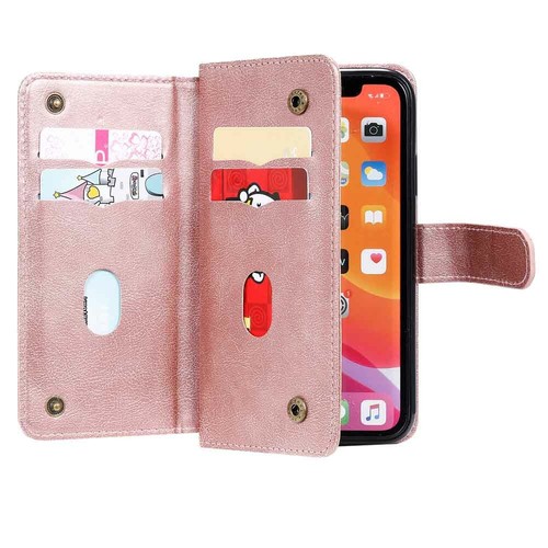 10 Card Holder Wallet Leather Case Cover For iPhone 11 Pro Max XS XR 6s 7 8 SE 2 - Picture 30 of 43