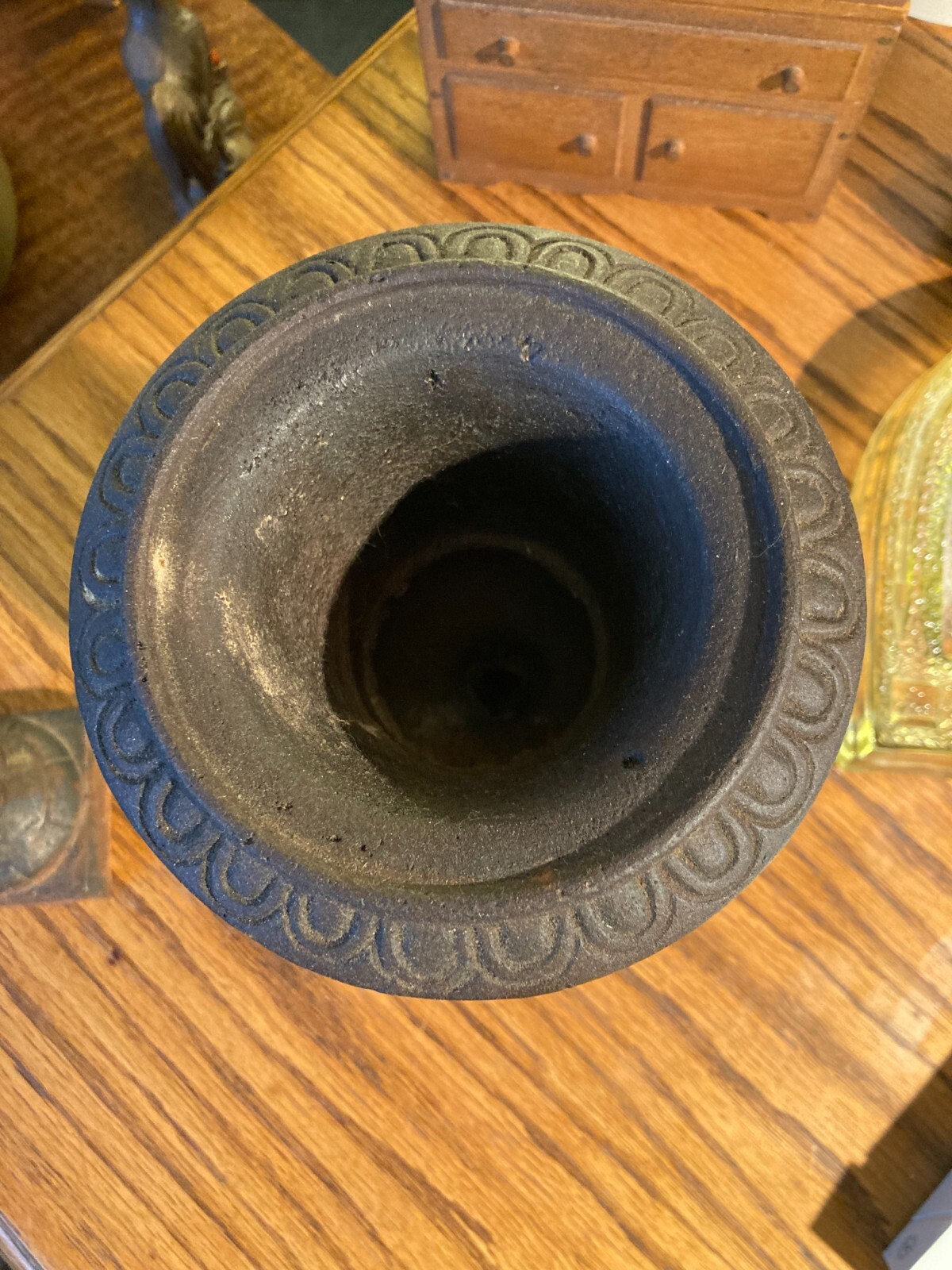 PAIR OF 19TH CENTURY SMALL SCALE CAST IRON GARDEN URNS eBay