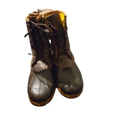 LaCrosse Uplander 10" Men  s Duck Boots Size 8 Brown Waterproof Leather Rubber