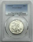 1939-D 50C Walking Liberty Half Dollar, PCGS MS65, Strong Luster.