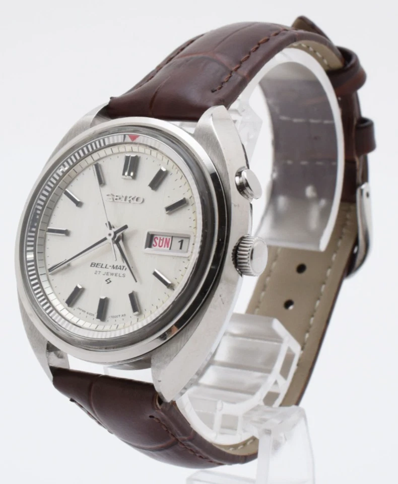 Reloj para hombre vintage [N COMO NUEVO] SEIKO Bell-Matic 4006-7000 esfera plateada día fecha AT Foto 3 de 4