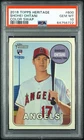 2018 TOPPS HERITAGE 600 SHOHEI OHTANI COLOR SWAP SSP PSA 10 GEM MINT POP 64