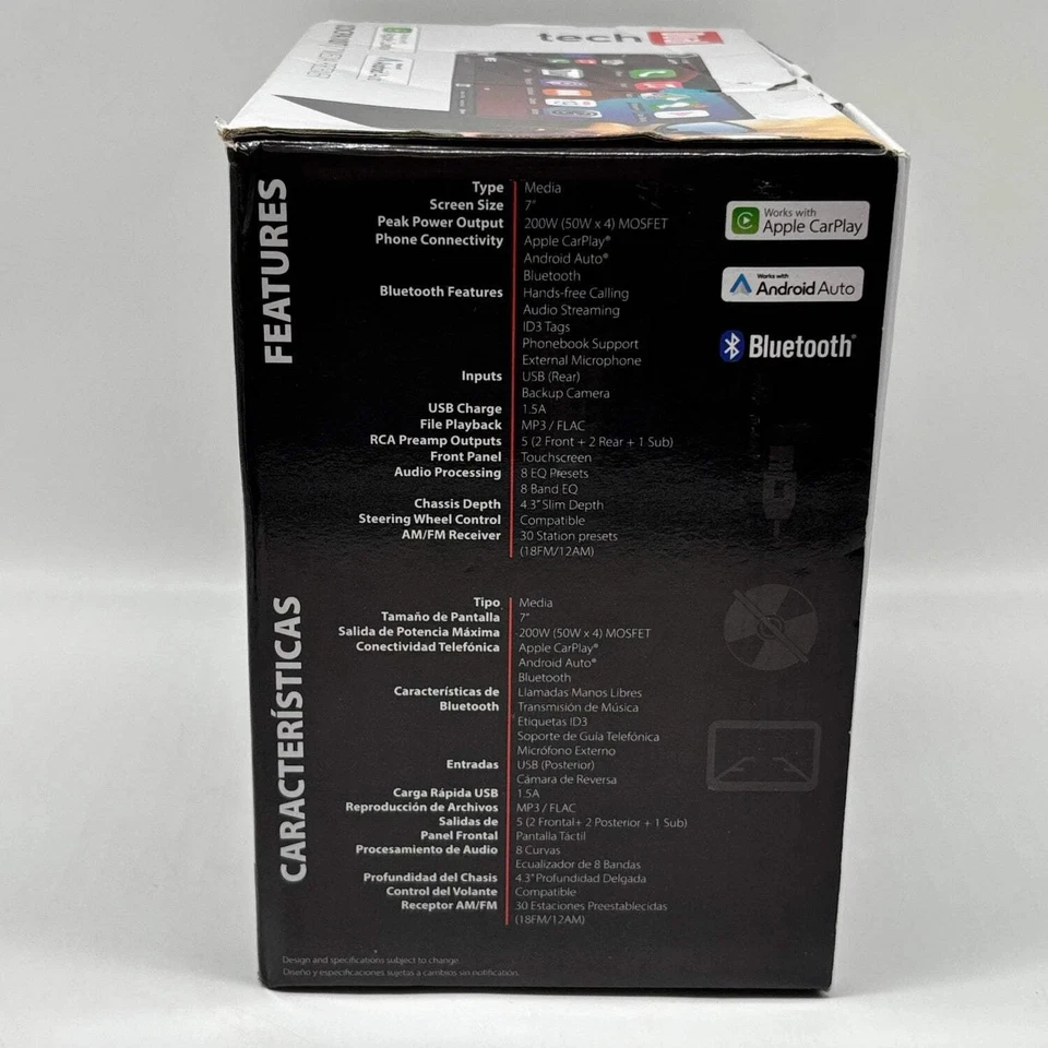 Dual Electronics XDCPA10BT 7 inch Double DIN Car Stereo Apple CarPlay & Android™ - Image 3 of 4