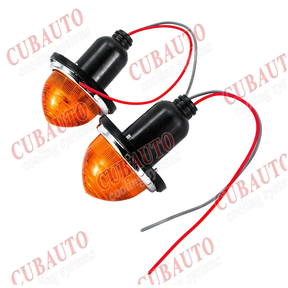 2Classic Mini Anteriore/Posteriore Ambra Indicatori Luci per LandRover L594 NUOVO ITA - Immagine 2 di 4