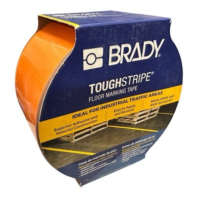 Brady ToughStripe Floor Marking Tape - Orange - 3'' x 100' - B514 104346