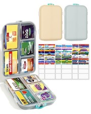 2Pcs Pill Organizer Medicine Organizer Travel Essentials - Travel Pill Case w...