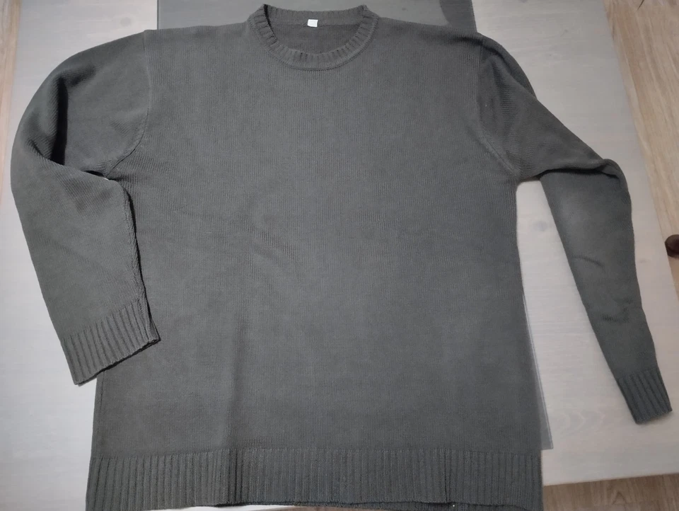 Pull homme vert foncé taille L - Photo 4/4