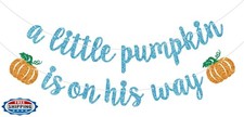 Little Pumpkin Baby Shower Banner, Boy Decorations, Thanksgiving Fall Baby Sh