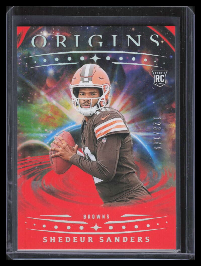 2025 Panini Origins Orange 107 Shedeur Sanders Rookie 123/149