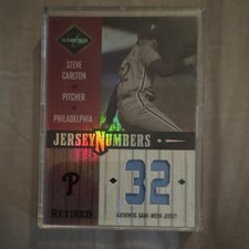2003 Leaf Limited Steve Carlton JN-47 Phillies Game-Worn Jersey Insert