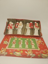 Vintage Relco NOEL Angel Candleholders Original Box READ