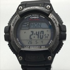Casio 3271 W-S220 Mens Watch 49mm Black Digital Sport 100M Alarm Day Date