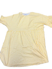 ASOS DESIGN | UK10 Yellow Gingham | Mini Smock Dress | Frill Sleeve Womens