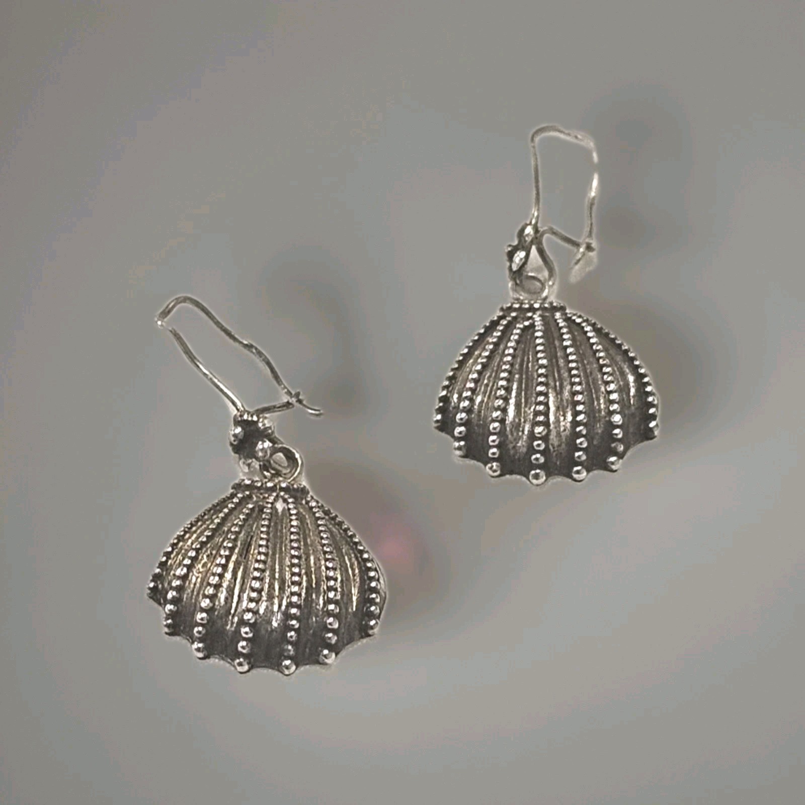 925 Shell Shaped Dangle Earrings (E371) - image 8