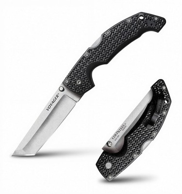 COLD STEEL Large Voyager Tanto Point Pocket Knife Folding Knife Knives