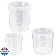 DTDNZKN 3 Pack Measuring Cup Set, Includes 1 Oz (30 Ml), 2 Oz (60 Ml) and 3.4