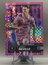 Harvey Neville Inter Miami CF 2023 Topps Chrome MLS Pink X-Fractor RC